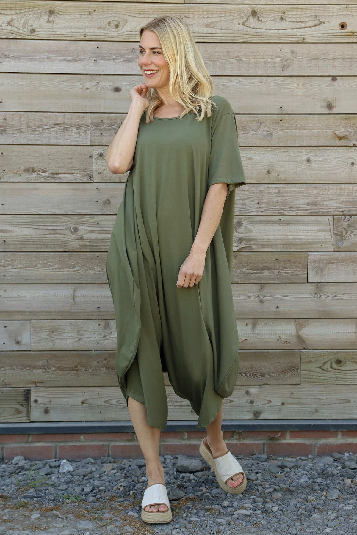 Everlee Cotton Jumpsuit Khaki 4 Everlee Cotton Jumpsuit Khaki - Image 2