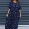 Norma Print Dress Navy 1 Norma Print Dress Navy -Kitandkaboodal Store IMG 1943 c871e97a 34f2 4e0a 8e82 39033e012bfe