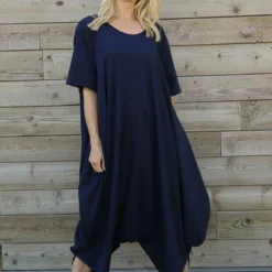 Everlee Cotton Jumpsuit Navy