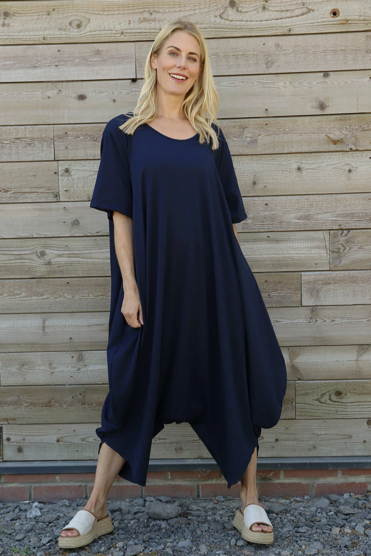 Everlee Cotton Jumpsuit Navy 3 Everlee Cotton Jumpsuit Navy