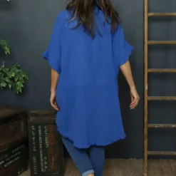 Coletta Button Cotton Top Cobalt -Kitandkaboodal Store IMG 1959 eceb37f2 4e71 42df 9f2e 013f7d49ac3f