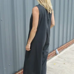Lorina Sleeveless Linen Jumpsuit Charcoal -Kitandkaboodal Store IMG 1987 45e8a977 fe9e 467d a5bc 4b53ed162dfe