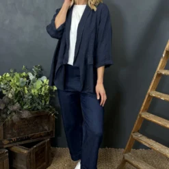 Becklyn Linen Jacket Navy -Kitandkaboodal Store IMG 1993 1a7068e8 3eca 42ef 8b09 7dba58537562 scaled