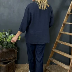 Becklyn Linen Jacket Navy -Kitandkaboodal Store IMG 1996 42e71bde 7a21 42f4 ad41 72cca340bf4e scaled