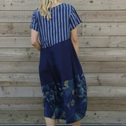 Ayah Print Cotton Dress Navy -Kitandkaboodal Store IMG 2000 e1540af7 db6a 47d9 bba0 0bcfd3704c24