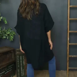 Coletta Button Cotton Top Black -Kitandkaboodal Store IMG 2007 7c041a2b df6b 46d5 aded 6c9fc1657edf