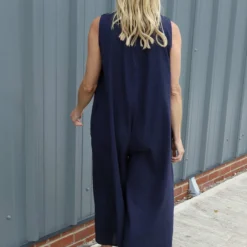 Lorina Sleeveless Linen Jumpsuit Navy 9 Lorina Sleeveless Linen Jumpsuit Navy -Kitandkaboodal Store IMG 2046 bf2c7a4e 2914 4fbe b6ba a64bb9b89aca