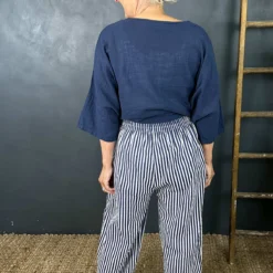 Nina Stripe Linen Trousers White 9 Nina Stripe Linen Trousers White -Kitandkaboodal Store IMG 2055 60cf6a23 4e70 4eaf a646 d21293158e49