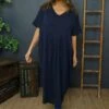Fenella Cotton Dress Navy 2 Fenella Cotton Dress Navy -Kitandkaboodal Store IMG 2057 9b6112eb c60c 48de b692 3df7e9fe6f5e