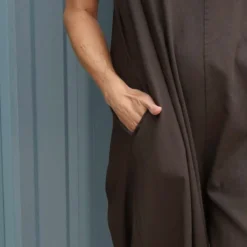 Lorina Sleeveless Linen Jumpsuit Cocoa 8 Lorina Sleeveless Linen Jumpsuit Cocoa -Kitandkaboodal Store IMG 2057 c6730fb1 fdb0 4f50 8112 d8600daad88e