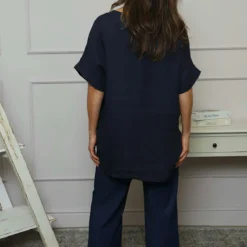 Beatrice Pocket Linen Top Navy 9 Beatrice Pocket Linen Top Navy -Kitandkaboodal Store IMG 2071 5c06f3ca 961c 457c 8b10 018eb417aa38