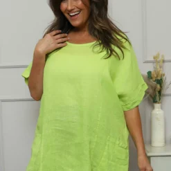 Beatrice Pocket Linen Top Lime 8 Beatrice Pocket Linen Top Lime -Kitandkaboodal Store IMG 2077 d950da13 69fa 480d 9b28 7bddc90b7dbb