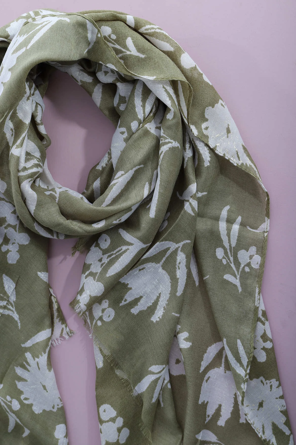 Fatima Scarf Khaki 4 Fatima Scarf Khaki - Image 2