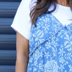 Shanna Print Strap Denim Dress Mid Denim 8 Shanna Print Strap Denim Dress Mid Denim -Kitandkaboodal Store IMG 2098 d5f6c151 6d14 4592 a787 7f11b0d493e4