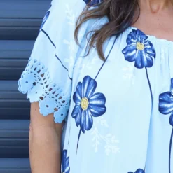 Thea Floral Dress Light Blue -Kitandkaboodal Store IMG 2102 7f27d575 51c9 403e ac64 865d45a3b16f