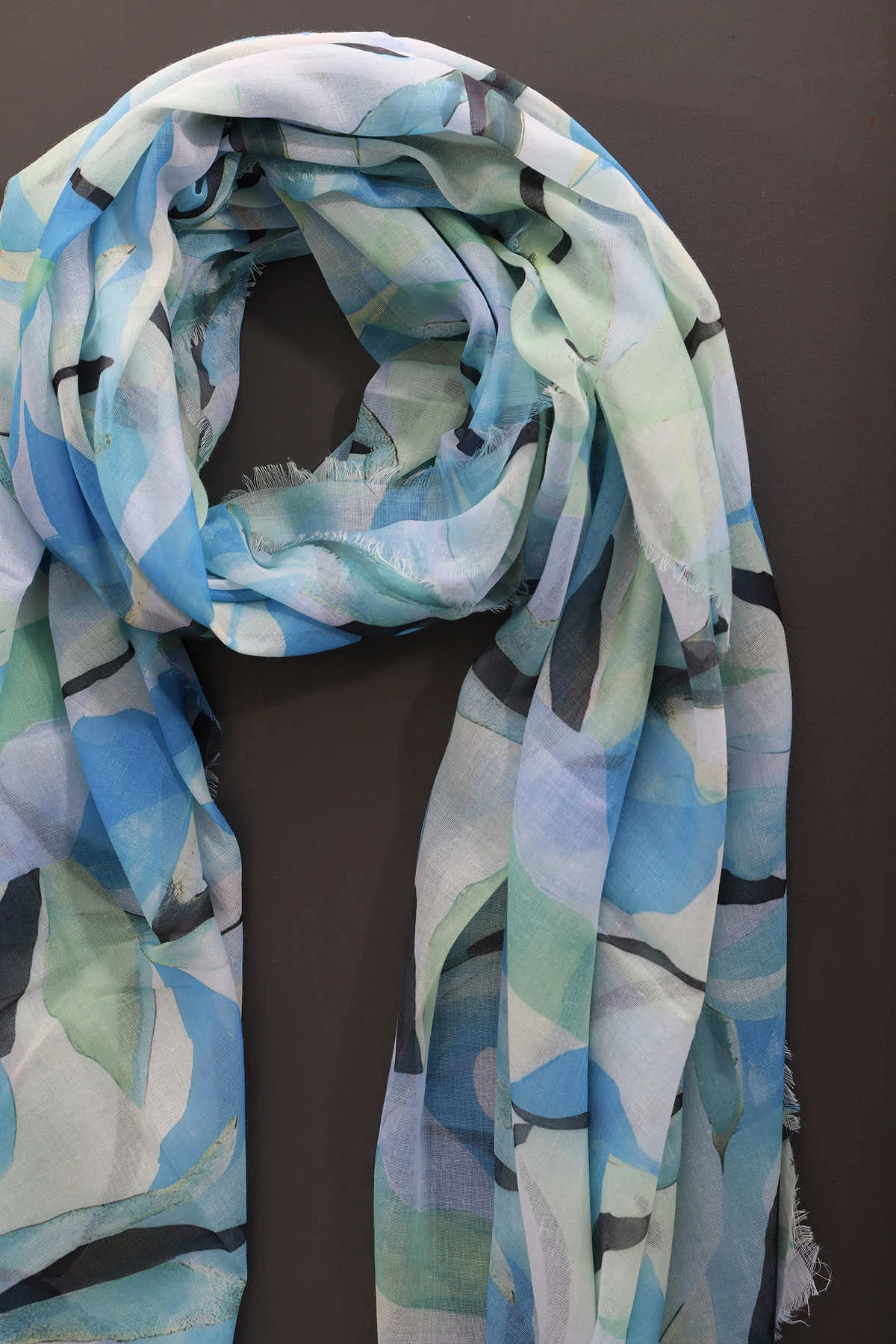 Olivette Scarf Blue 4 Olivette Scarf Blue - Image 2