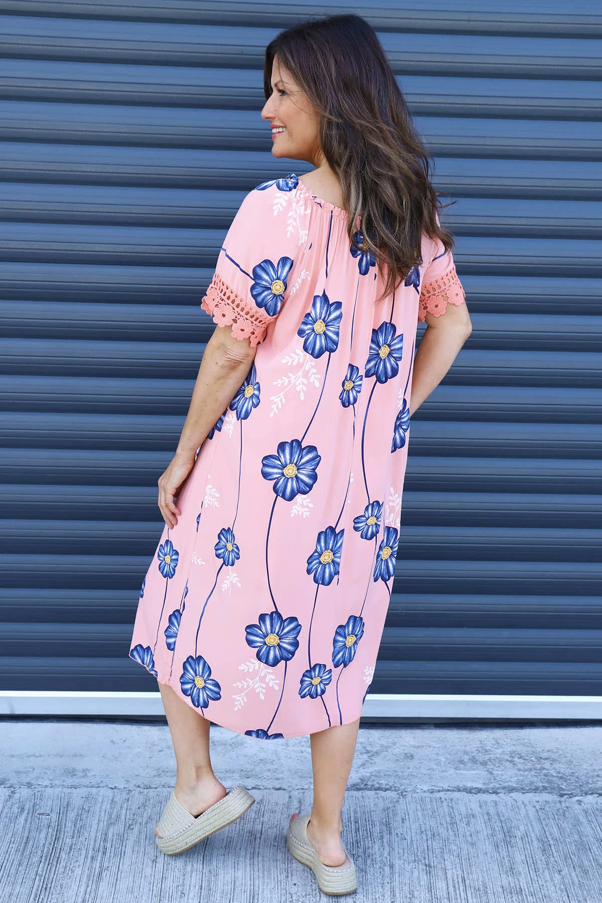 Thea Floral Dress Orange 6 Thea Floral Dress Orange - Image 4