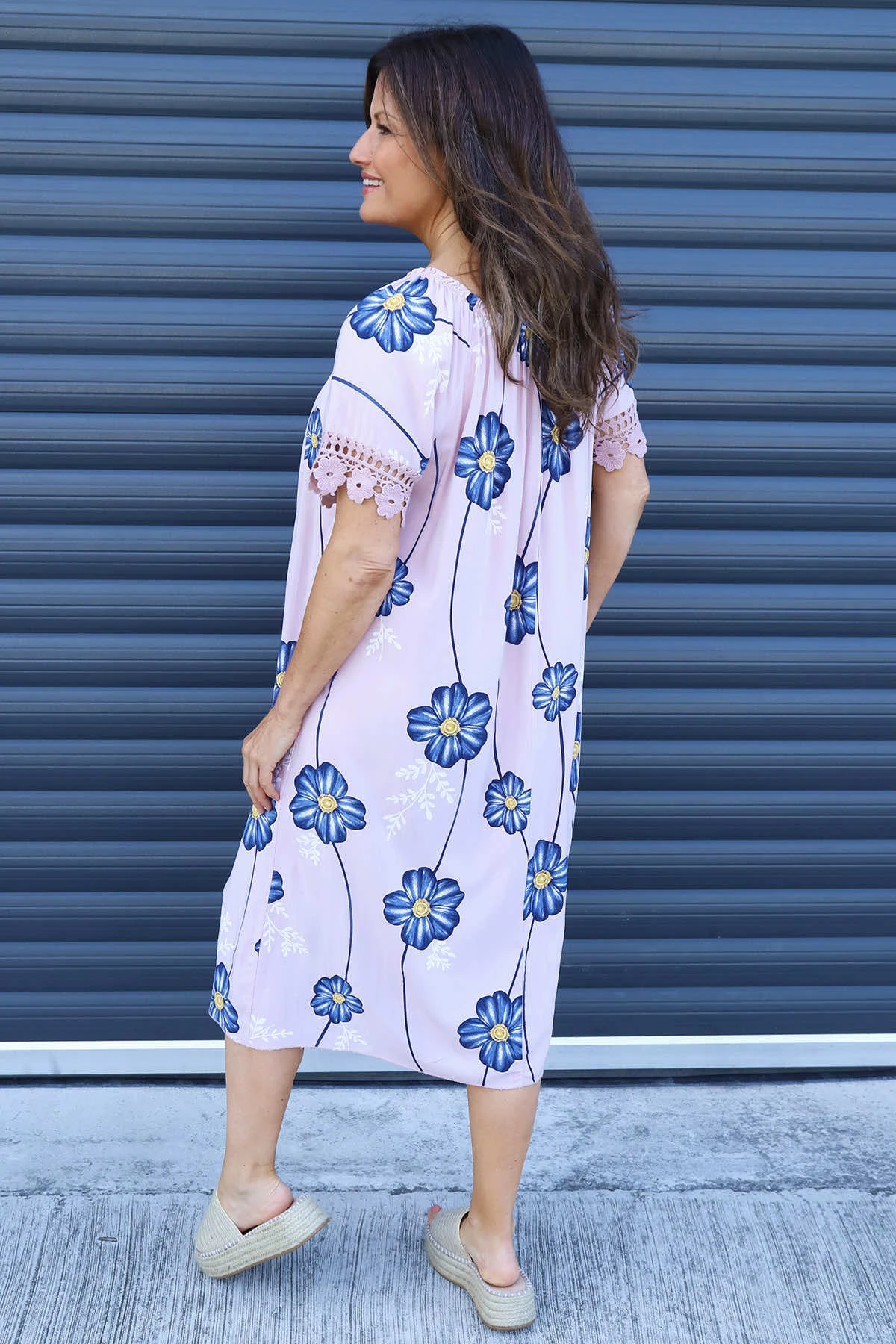 Thea Floral Dress Pink 6 Thea Floral Dress Pink - Image 4