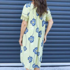 Thea Floral Dress Pistachio -Kitandkaboodal Store IMG 2142 2e461273 6b67 47a6 ada3 fd63138223e3