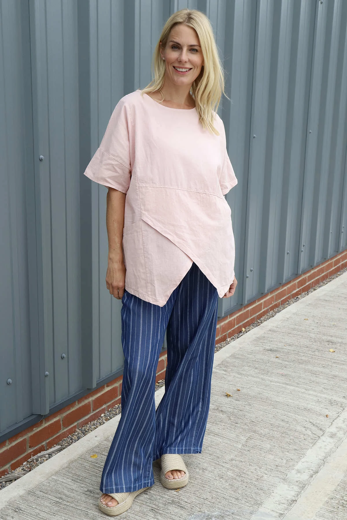 Merle Pocket Linen Top Pink 4 Merle Pocket Linen Top Pink - Image 2