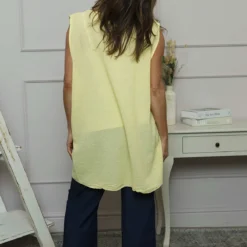 Ferne Sleeveless Cotton Top Yellow -Kitandkaboodal Store IMG 2151 9bb6671a 14ef 4023 9335 81b828d9380f