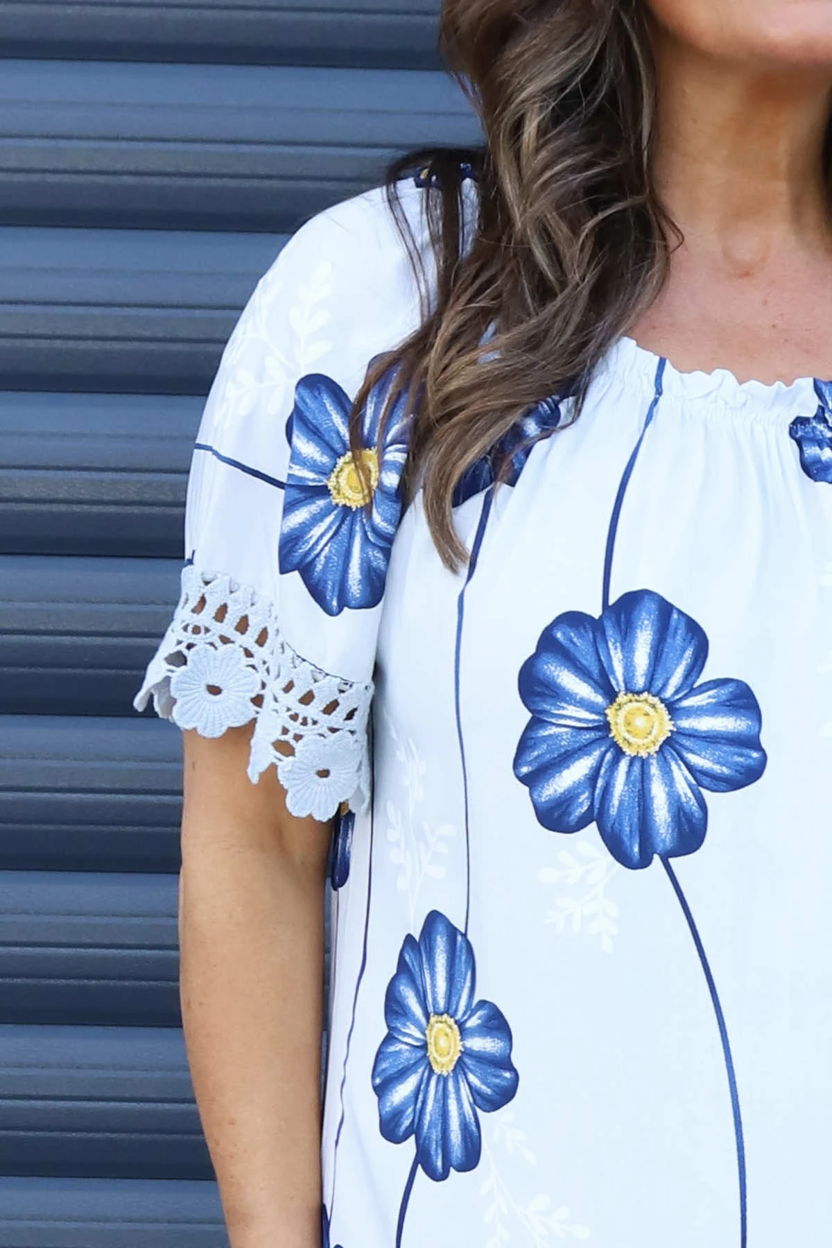 Thea Floral Dress Grey 5 Thea Floral Dress Grey - Image 3