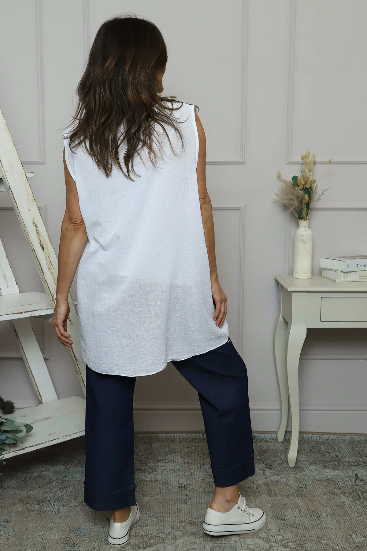 Ferne Sleeveless Cotton Top White 6 Ferne Sleeveless Cotton Top White - Image 4