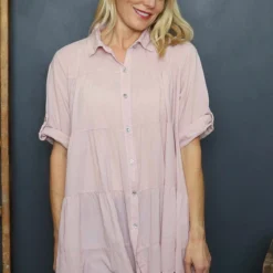 Ermina Tiered Cotton Shirt Pink -Kitandkaboodal Store IMG 2177 b9126b45 63db 4d4b b4e0 5ab204552582