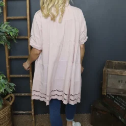 Ermina Tiered Cotton Shirt Pink -Kitandkaboodal Store IMG 2181 c92d83d5 3960 4973 8f46 b2e4a3e073f7