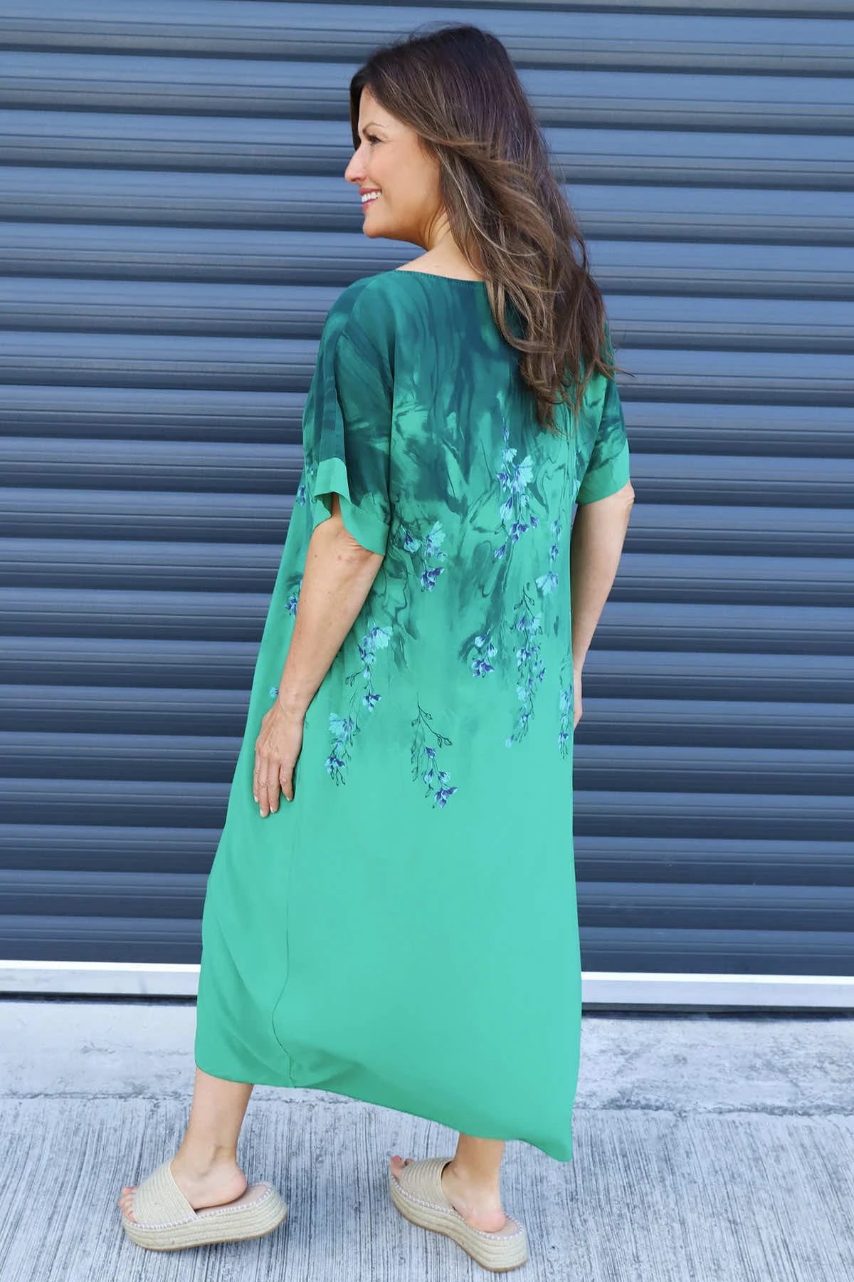 Solada Print Dress Emerald 6 Solada Print Dress Emerald - Image 4