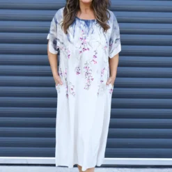 Solada Print Dress Stone