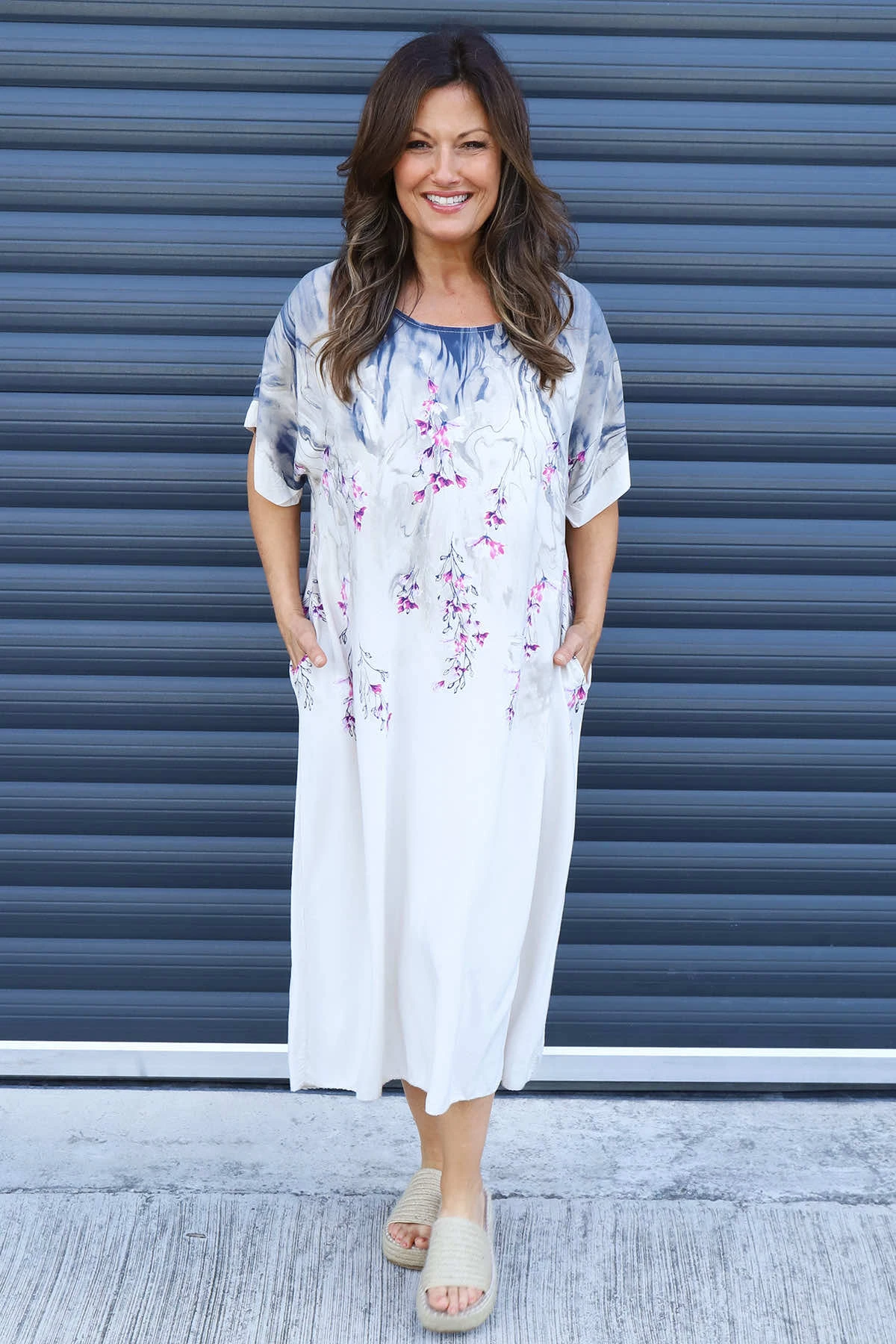 Solada Print Dress Stone 3 Solada Print Dress Stone