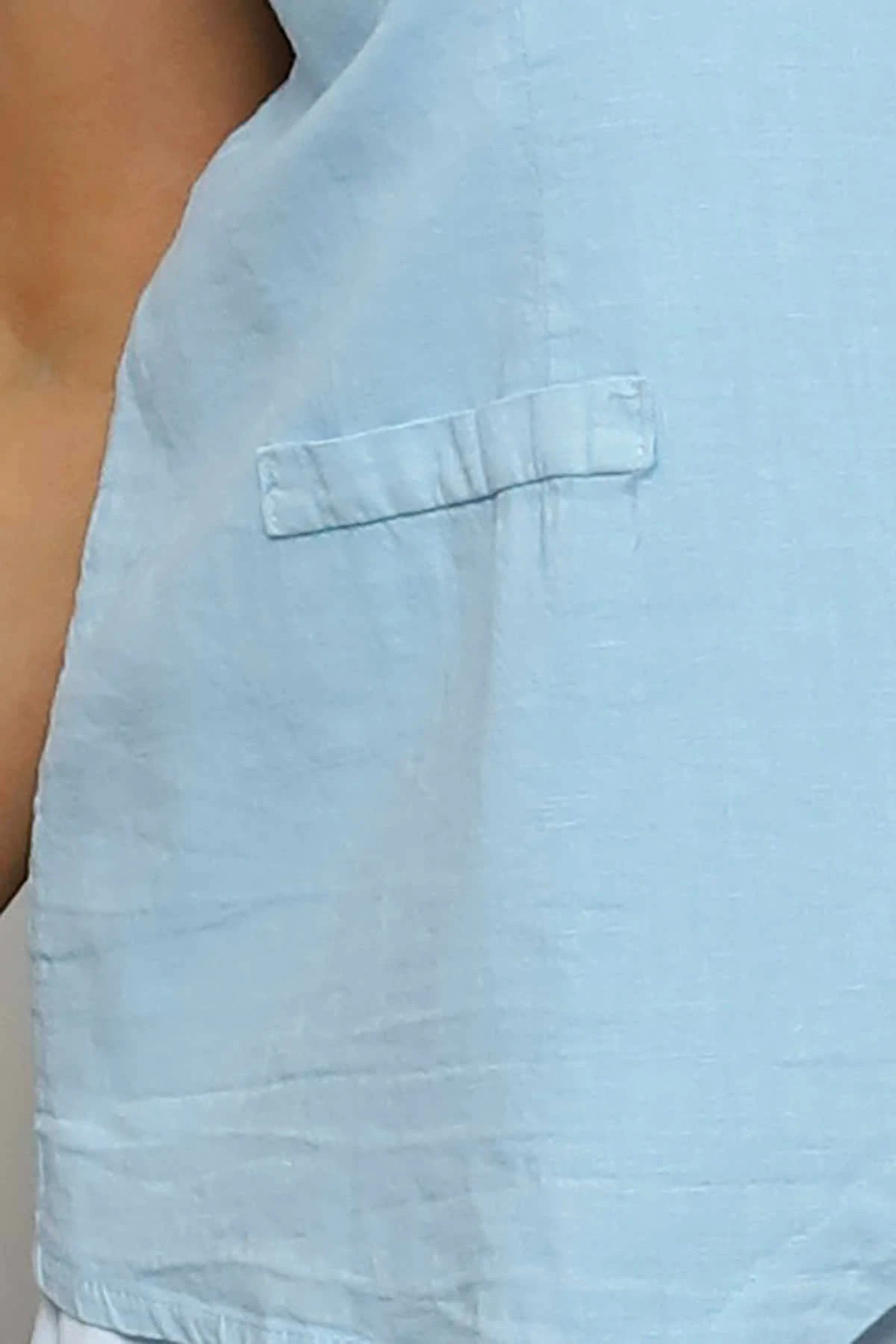 Maryam Linen Waistcoat Light Blue 5 Maryam Linen Waistcoat Light Blue - Image 3