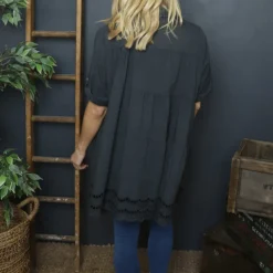 Ermina Tiered Cotton Shirt Charcoal -Kitandkaboodal Store IMG 2195 ed6e79e2 0c87 421e 95d1 06986c95a83a