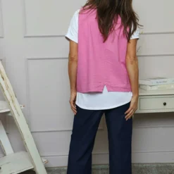 Maryam Linen Waistcoat Fuchsia 9 Maryam Linen Waistcoat Fuchsia -Kitandkaboodal Store IMG 2203 e38b39fc c488 45c6 8242 7ec863affdf1