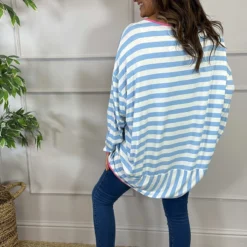 Ariella Stripe Top Blue -Kitandkaboodal Store IMG 2208 2e867198 5fd4 440c 8e14 fd3d63babc7a