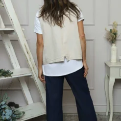 Maryam Linen Waistcoat Stone 9 Maryam Linen Waistcoat Stone -Kitandkaboodal Store IMG 2214 2c5a7b1e 5d24 459b b296 cb3c391d341a