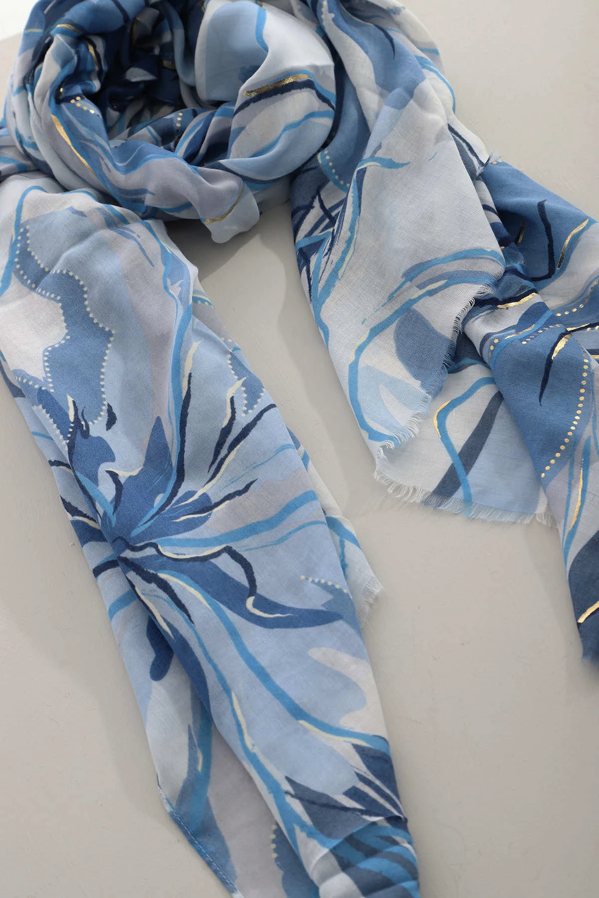 Dakota Scarf Blue 6 Dakota Scarf Blue - Image 4