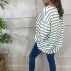 Ariella Stripe Top Grey -Kitandkaboodal Store IMG 2227 c55c9acb 96c0 465f 9eb7 ddbf40c25fa8