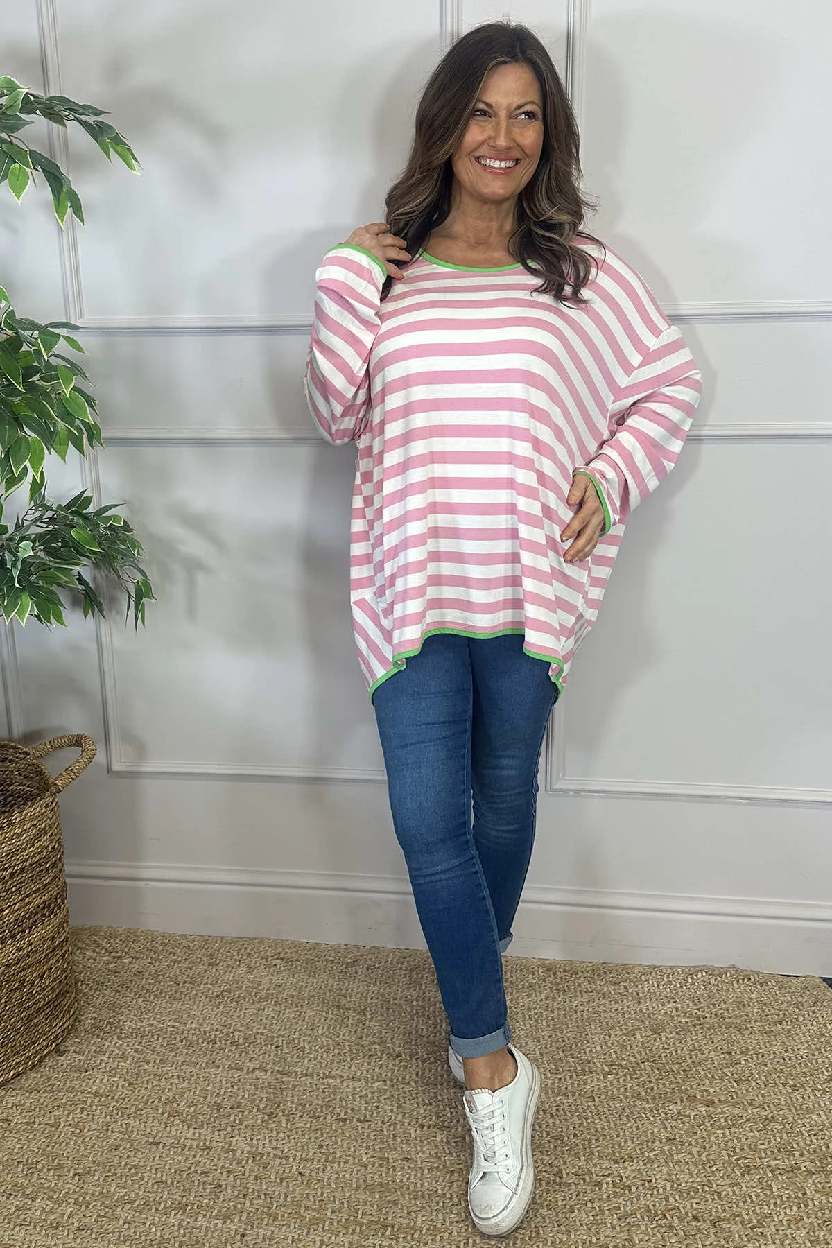 Ariella Stripe Top Pink 3 Ariella Stripe Top Pink