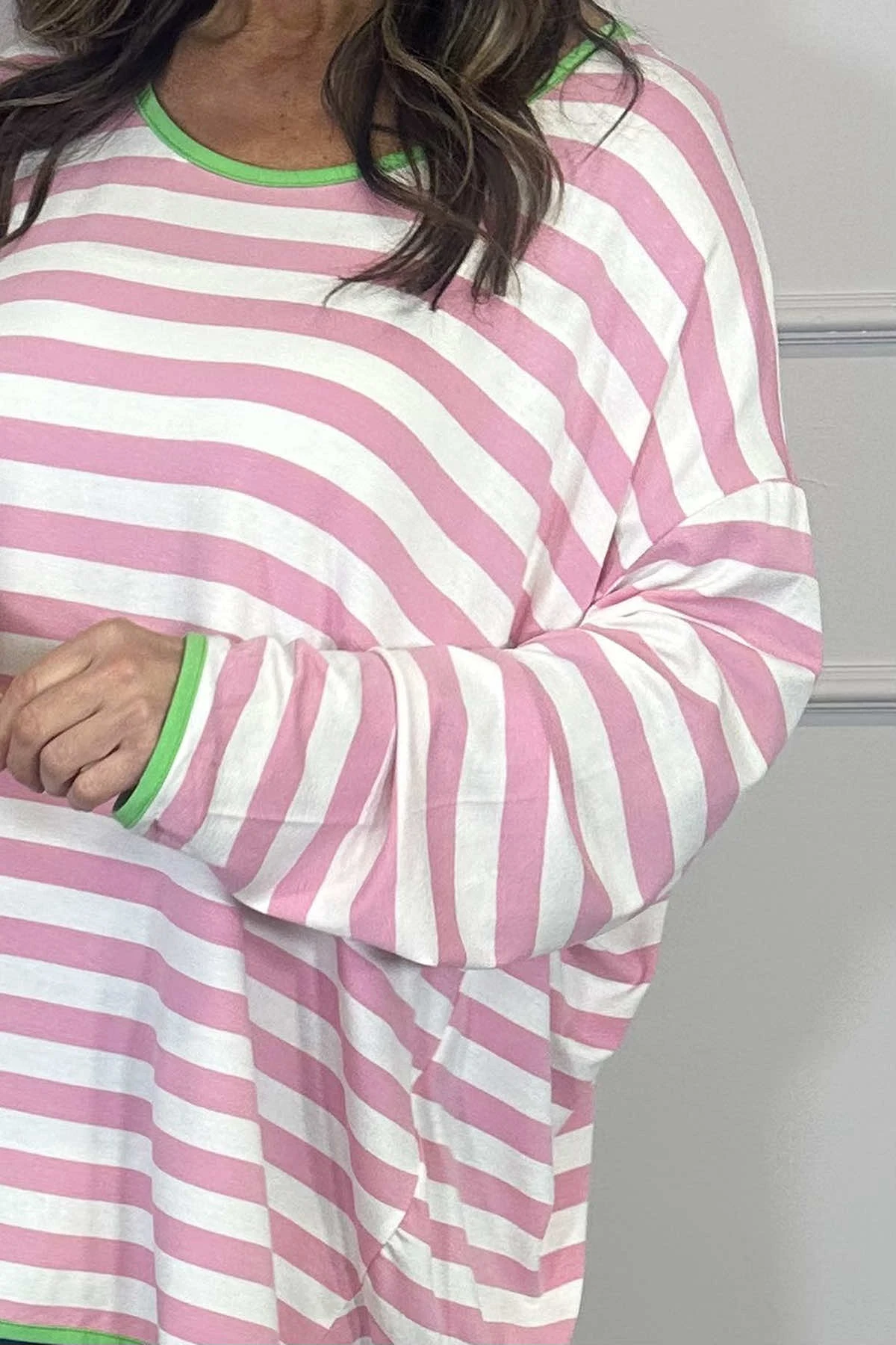 Ariella Stripe Top Pink 5 Ariella Stripe Top Pink - Image 3