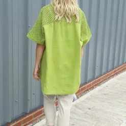 Theodora Crochet Detail Shirt Olive -Kitandkaboodal Store IMG 2242 4de033bf 7bb1 4067 b7dc bf4a87dec1d4