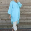 Tarna Button Linen Tunic Kingfisher -Kitandkaboodal Store IMG 2248 7c0d3a02 20dd 4575 877d 11418ea37701