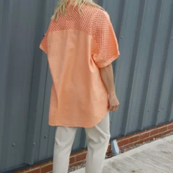 Theodora Crochet Detail Shirt Orange -Kitandkaboodal Store IMG 2260 eb210cfa 6824 47b2 b714 58ab4b2299bf
