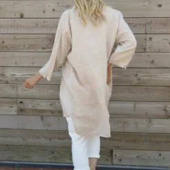 Tarna Button Linen Tunic Stone 9 Tarna Button Linen Tunic Stone -Kitandkaboodal Store IMG 2275 416cf9af 6f10 4886 8bb3 2d38f16eb9c5