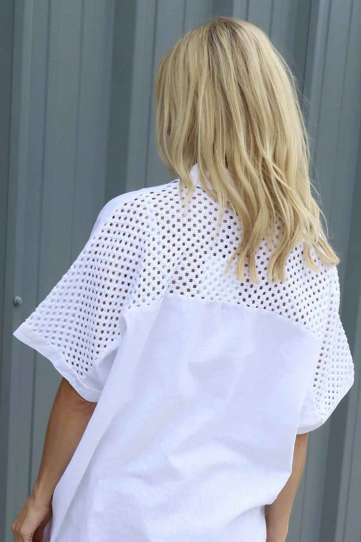 Theodora Crochet Detail Shirt White 4 Theodora Crochet Detail Shirt White - Image 2