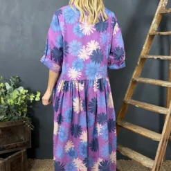 Veronica Print Button Cotton Dress Purple 9 Veronica Print Button Cotton Dress Purple -Kitandkaboodal Store IMG 2288 c319ab05 4924 4fa0 ad38 ccfe95e50b1d