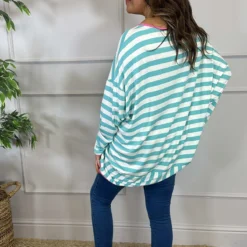 Ariella Stripe Top Aqua -Kitandkaboodal Store IMG 2289 6e56ea96 8a57 4c95 bb02 f1a2cf14b563