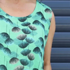 Chloe Print Sleeveless Cotton Dress Green 8 Chloe Print Sleeveless Cotton Dress Green -Kitandkaboodal Store IMG 2294 11dcab3e ca82 44db b6ba d1263fd36e05