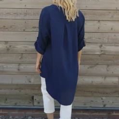 Rhiannon Crinkle Cotton Tunic Navy 9 Rhiannon Crinkle Cotton Tunic Navy -Kitandkaboodal Store IMG 2304 a72d475c 6f3f 4ffe a583 a04c6d07e439